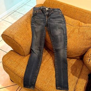 True Religion Y2K Low Rise Dark Wash Jeans Embellished